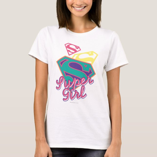 Camiseta Cursive de Supergirl (Anverso)