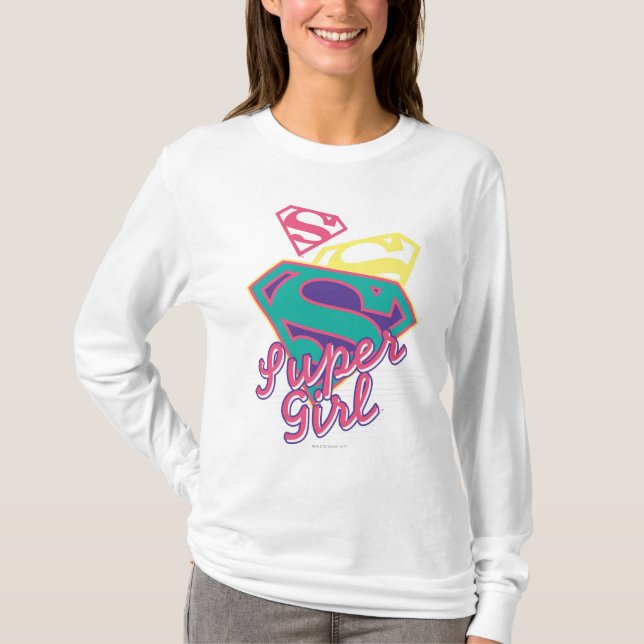 Camiseta Cursive de Supergirl (Anverso)