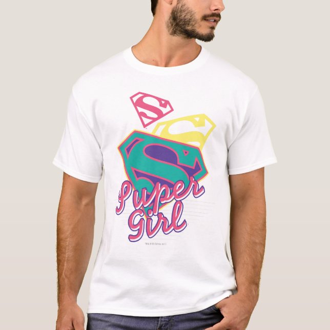 Camiseta Cursive de Supergirl (Anverso)