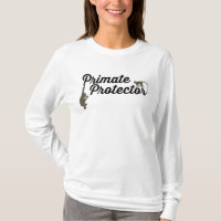 Cursive del protector del primate largo-envuelto
