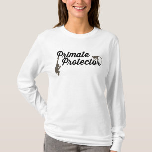 Camiseta Cursive del protector del primate largo-envuelto