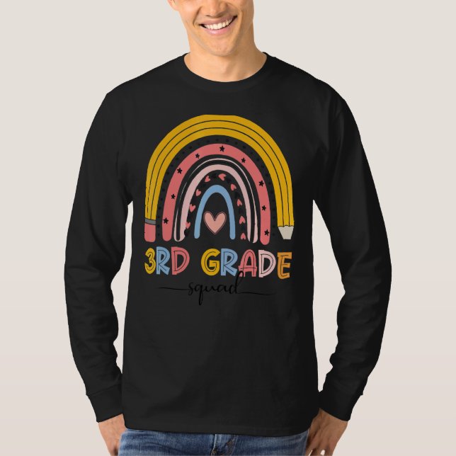 Camiseta Curso Arcoiris Tercer Grado Profesor Primer Día De (Anverso)