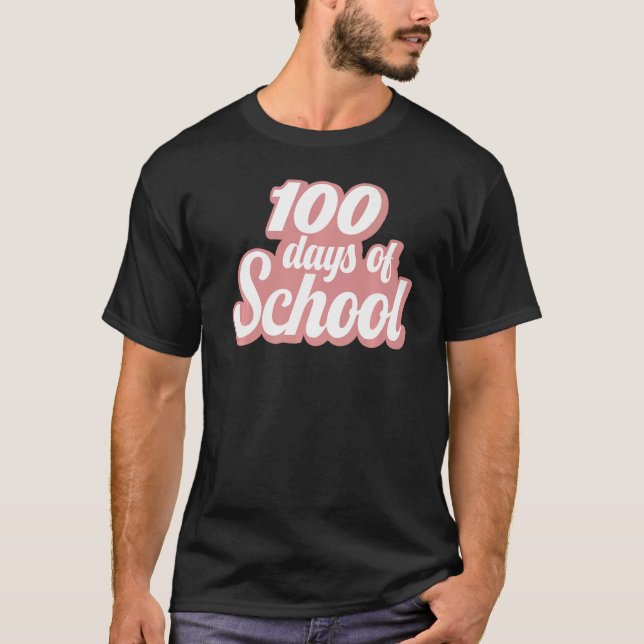 Camiseta Curso De 100 Días De Escuela De Profesores Escolar (Anverso)