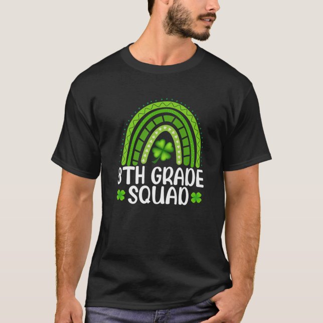 Camiseta Curso De Arcoiris De Octavo Grado Squad St Patrick (Anverso)