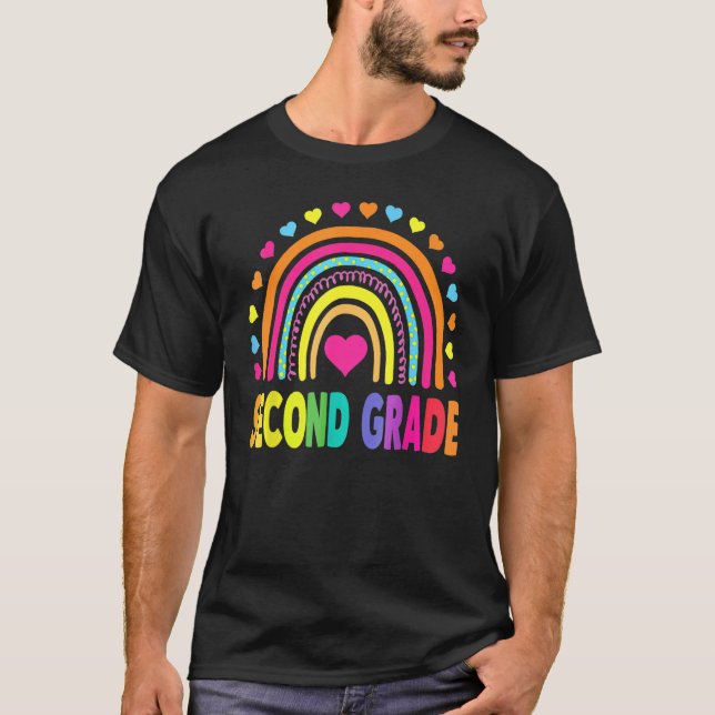 Camiseta Curso De Arcoiris Segundo Grado De Vuelta Al Profe (Anverso)
