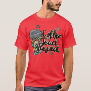 Camiseta Curso de café repetición de docente de la vida del