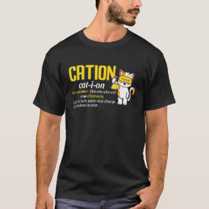 Camiseta Curso de Cation Cute Science Cat Powsitive Chemitu