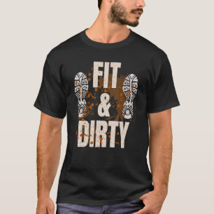 Camiseta Curso de Obstáculo de Carro Sucio Corredor de Mudd