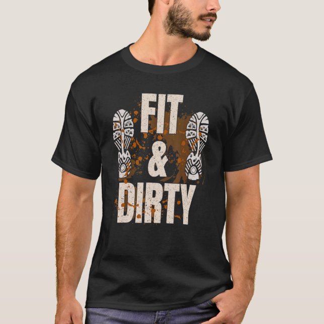 Camiseta Curso de Obstáculo de Carro Sucio Corredor de Mudd (Anverso)