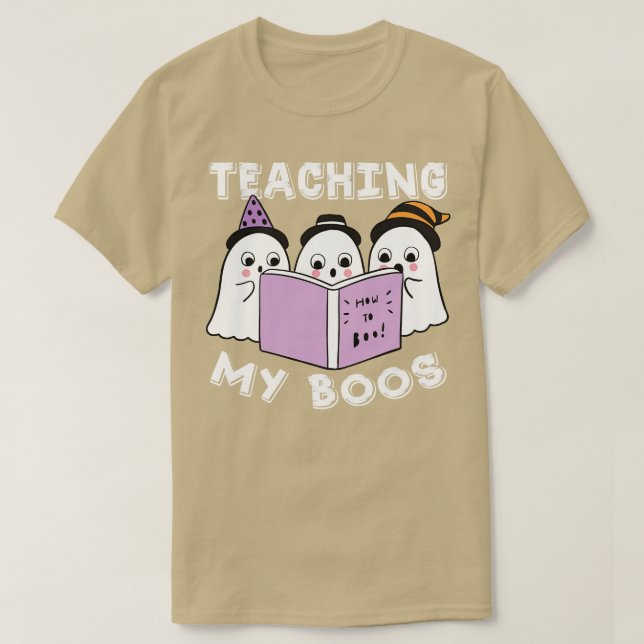 Camiseta Curso de profesor de Halloween de mi novio (Diseño del anverso)
