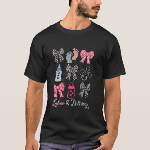 Camiseta Curso de trabajo y parto de Coquette Bow rosa