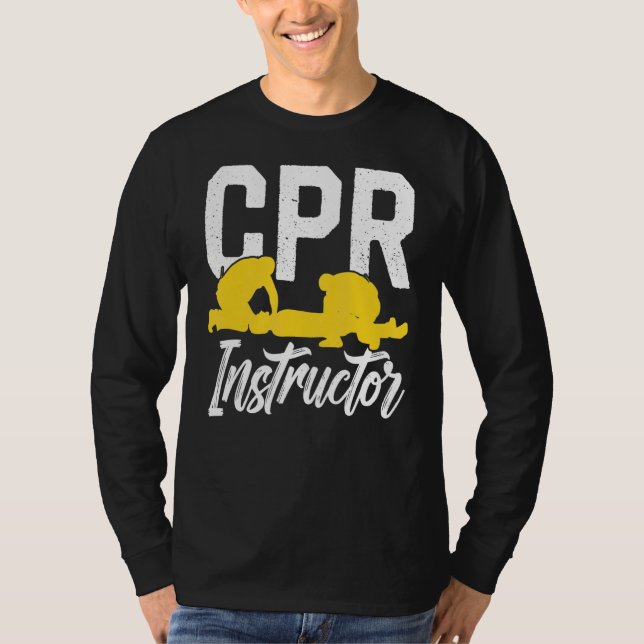 Camiseta Curso De Urgencia De Instructores De Cpr Primeros  (Anverso)