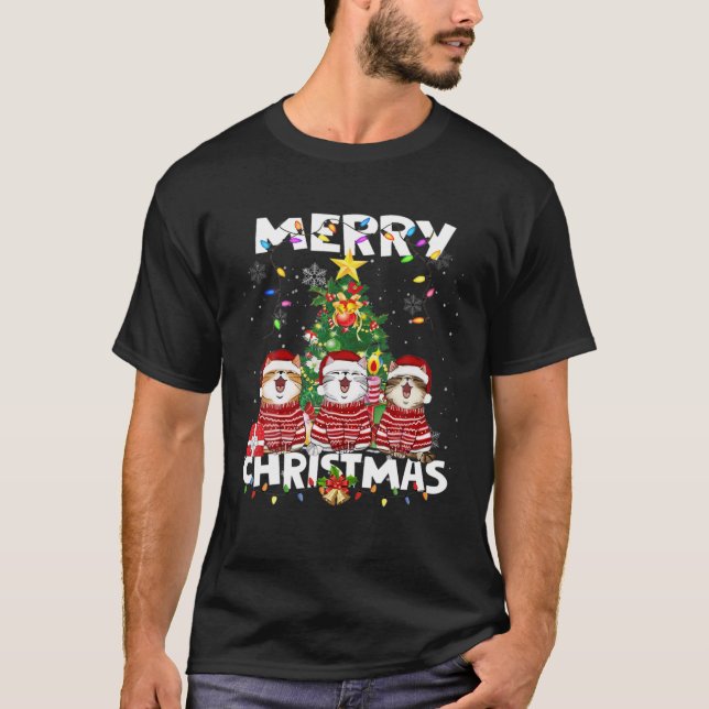 Camiseta Curso Feliz Navidad Gato Catas Gato Madre Mujeres  (Anverso)