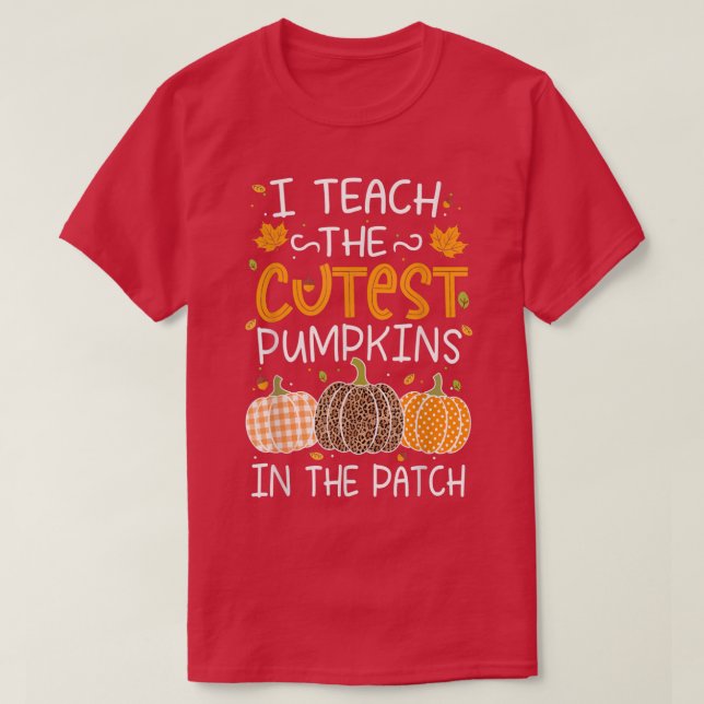 Camiseta Curso Halloween otoño preescolar de profesor de pr (Diseño del anverso)