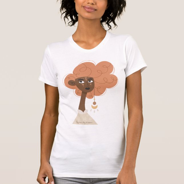 Camiseta Curso pelo grande sueños grandes estrella de boho  (Anverso)