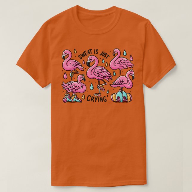 Camiseta Curso práctico de gimnasia de flamenco rosa (Diseño del anverso)