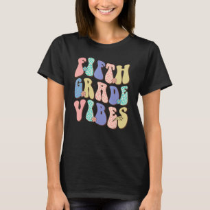 Camiseta Curso Quinto Grado Vibes Estudiante Profesor De Vu