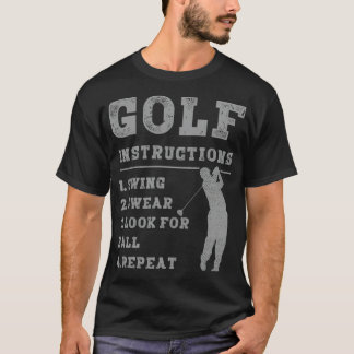 Camiseta Curso Sayings Golfing Great Golf Instructions Gif