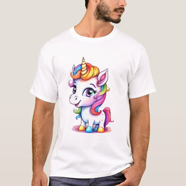 Camiseta Curso unicornio Guay Rainbow positivo (Anverso)