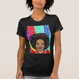 Camiseta Cursos felices | Arte digital | Chica afroamerican