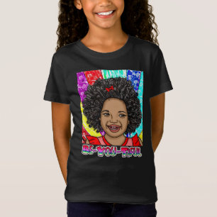 Camiseta Cursos felices   Arte digital   Chica afroamerican