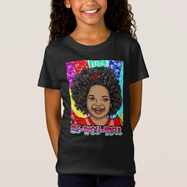 Camiseta Cursos felices | Arte digital | Chica afroamerican (Anverso)
