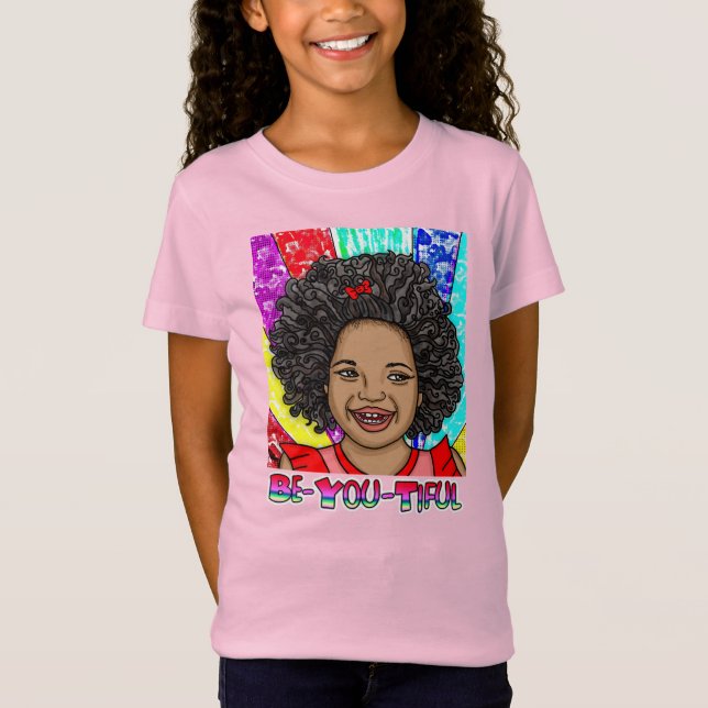 Camiseta Cursos felices | Arte digital | Chica afroamerican (Anverso)