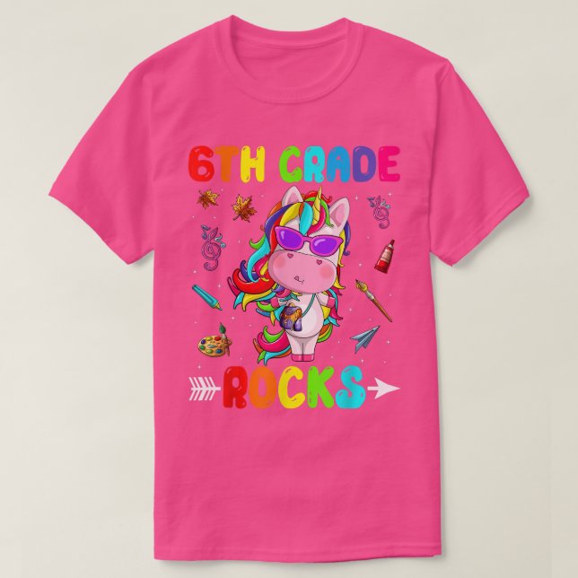 Camiseta Curte 6º Grado Rodea Unicornio Bienvenida De Vuelt (Diseño del anverso)