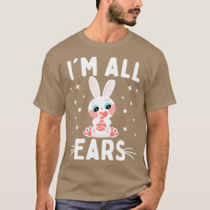 Camiseta Curte All Ears Rabbit Easter Egong Happy Easter
