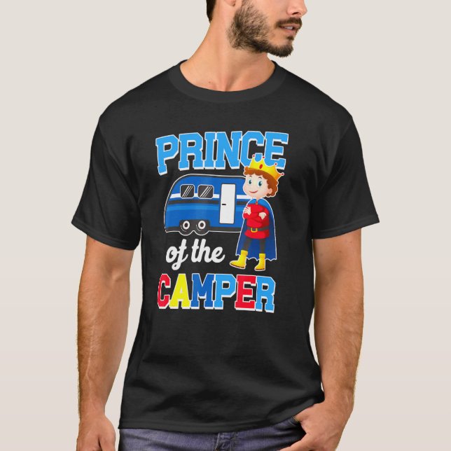 Camiseta Curte Camping Prince De La Familia Camper Motorhom (Anverso)