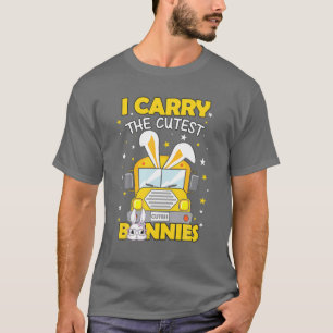 Camiseta Curte Easter School Bus Driver Bunnies Día de Pasc