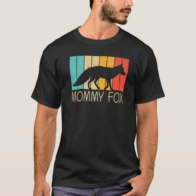 Camiseta Curte Fox Para Mujeres Mamá Fennec Fox Arctic Fore (Anverso)