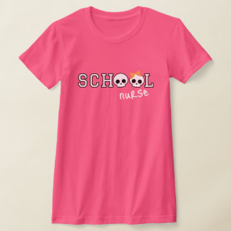 Camiseta Curte Halloween School Enfermera Skull