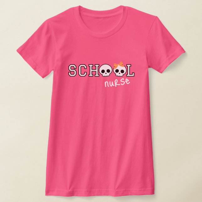 Camiseta Curte Halloween School Enfermera Skull (Distribución)