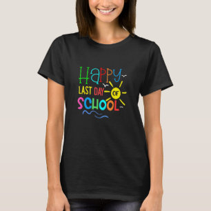 Camiseta Curte Happy Last Day Of School Teacher Student Gra