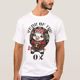 Camiseta Curte Kawaii año lunar chino-ox zodiaco