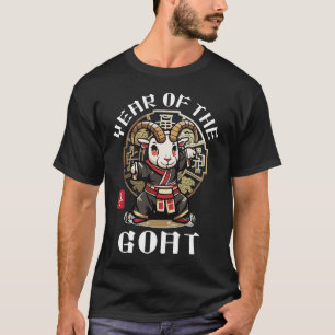 Camiseta Curte Kawaii año lunar de cabra china asiática