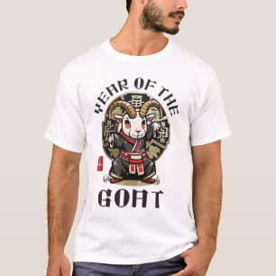 Camiseta Curte Kawaii año lunar de cabra china asiática