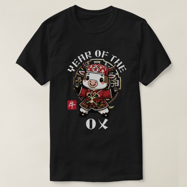 Camiseta Curte Kawaii Año Lunar de Rat Zodiac chino asiátic (Diseño del anverso)