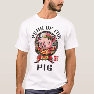 Camiseta Curte Kawaii Año Lunar de Zodiac chino asiático