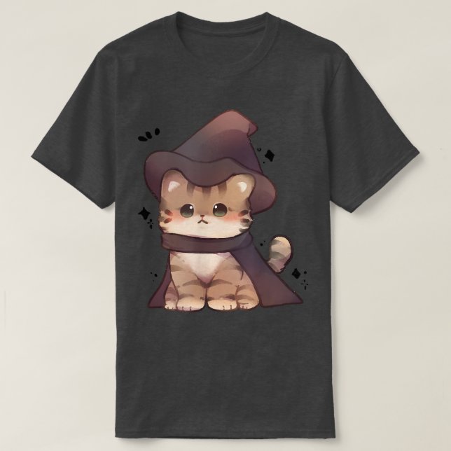 Camiseta Curte Kawaii Neko Bruja de gato para adolescente d (Diseño del anverso)