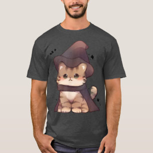 Camiseta Curte Kawaii Neko Bruja de gato para adolescente d