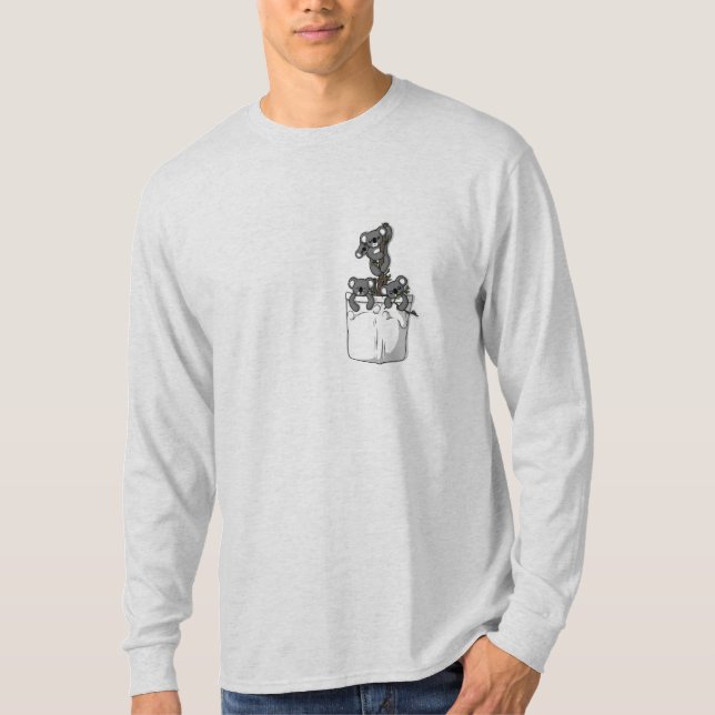 Camiseta Curte Koala lleva en el bolsillo (Anverso)