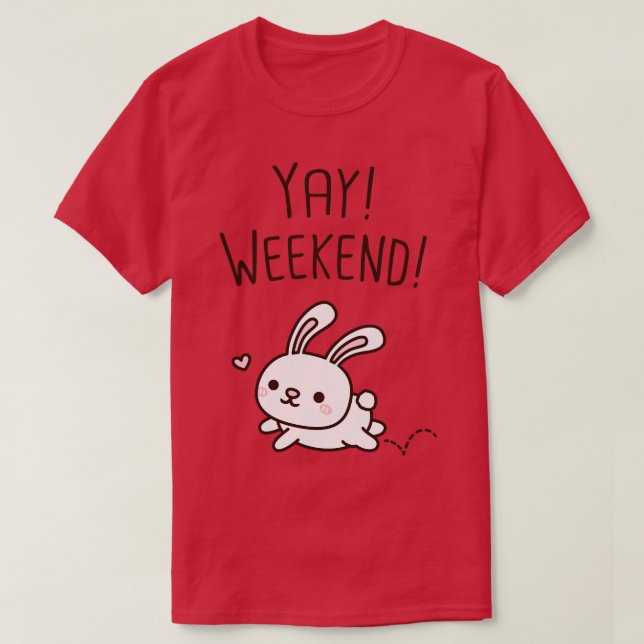 Camiseta Curte Little Bunny Yay Weekend (Diseño del anverso)