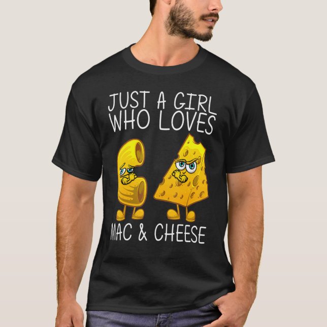 Camiseta Curte Mac & Cheese Para Los Chicas Mamá Macaroni Q (Anverso)