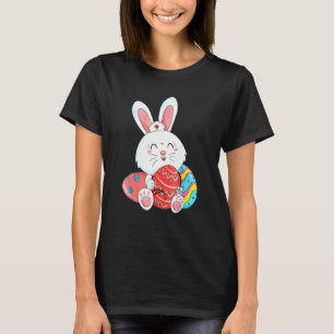 Camiseta Curte Nurse Bunny Eggs Feliz Día de Pascua con Ste
