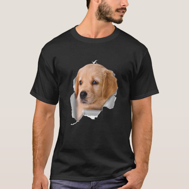 Camiseta Curte Puppy Golden Retriever Face (Anverso)
