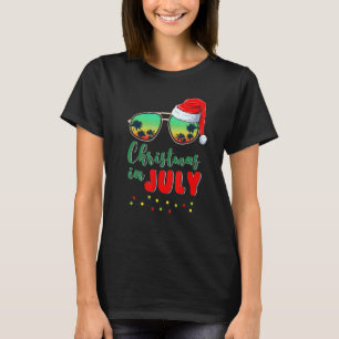Camiseta Curte Santa Hat gafas de sol vacaciones de verano 