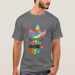 Camiseta Curte Séptimo Grado De Unicornio Magico Séptimo Gr