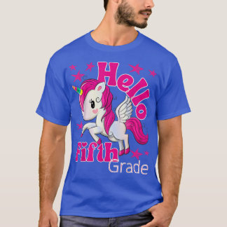 Camiseta Curte Unicorn Hello 5º Grado 2022 Back To School 2